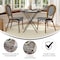 Flash Furniture Lourdes Thonet French Bistro Stack Chair Natural/White PE Rattan and Bamboo Alum Frme, Natural, 2PK 2-SDA-AD642002S-BKWH-NAT-GG - alternate 5